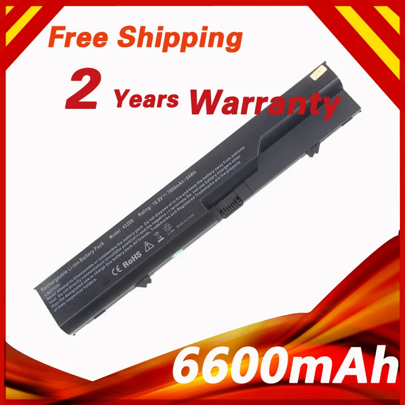 6600Mah 9 Celle Batteria Del Computer Portatile Per Hp Probook 4320 4325S 4320S 4321 525S 4321S 4520S 4320T 4326S 4420S 4421S 4425S 4520 620 625