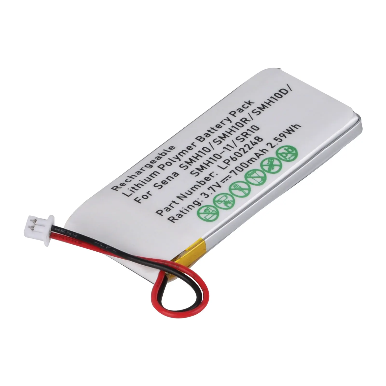 1 Pz Batteria Di Ricambio Per Sena Smh10 Smh10R Smh10D Smh10-11 Sr10 Moto Auricolare Senza Fili, Numero Di Parte Lp602248