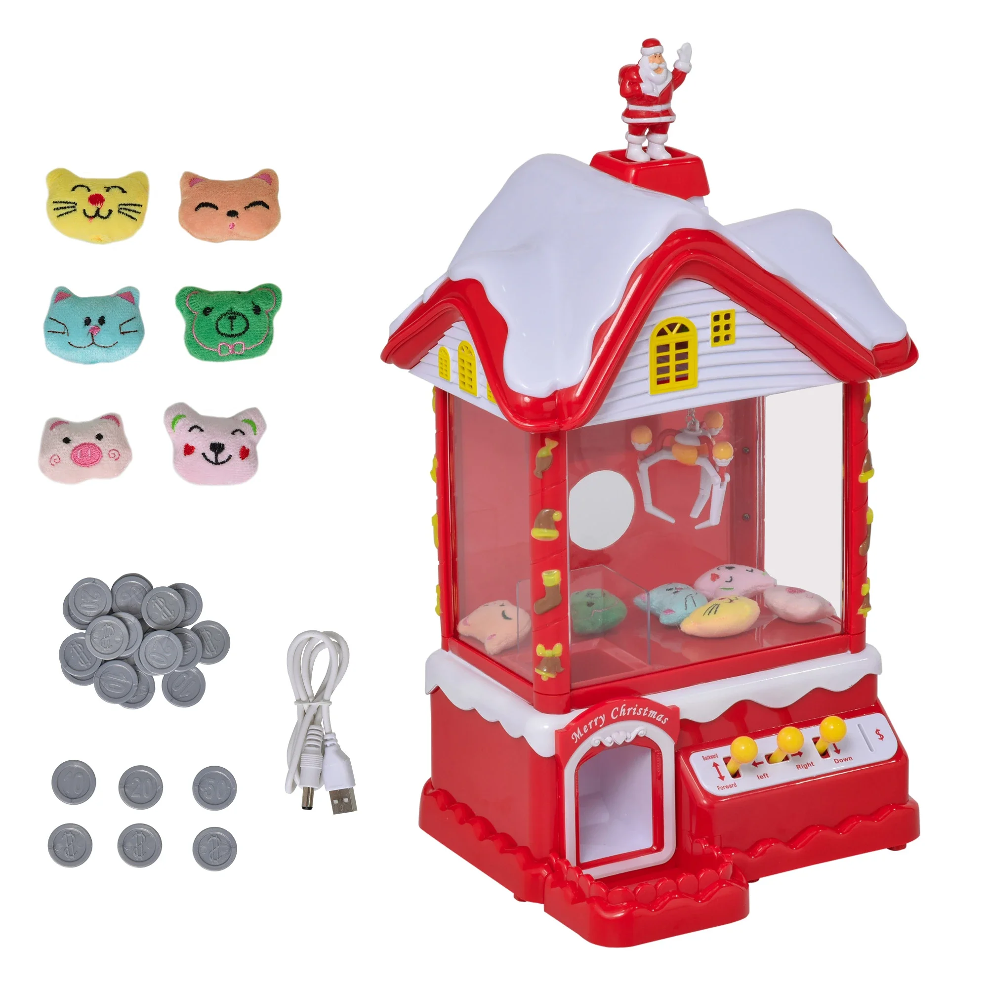 Candy Grabber Christmas House -Mini-Arcade Claw Machine - Gripper Machine