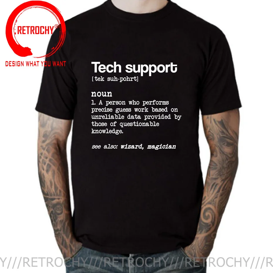 Tech Support Definizione T Shirt Divertente Cute Computer Nerd Gift T-Shirt Cotton Mens Top Shirt Magliette Stampate Crazy New Arrival