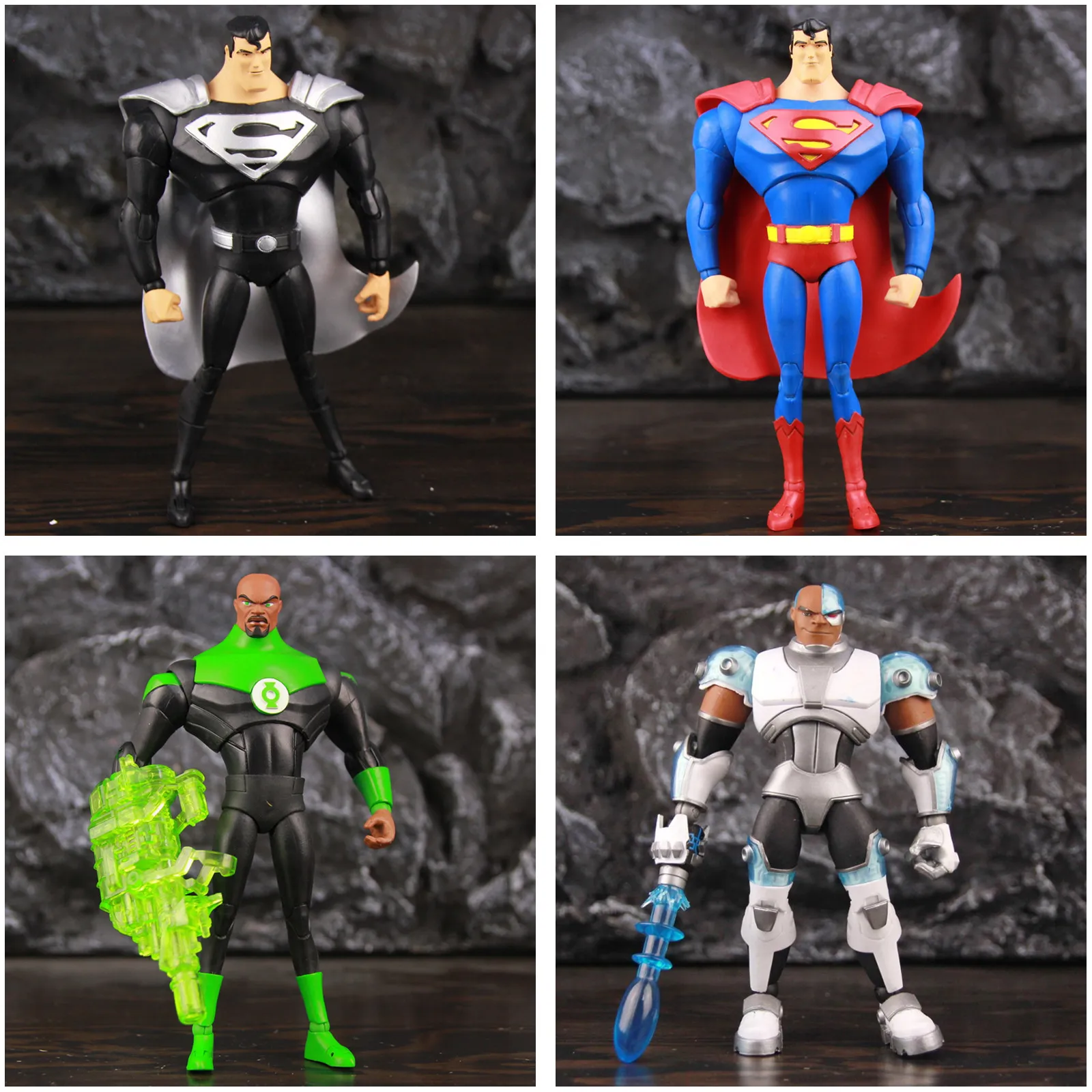 Dcu Multiverse Animated Series Bat Super Man Teen Titans Young Cyborg Green Lanter 7 "Action Figure Original Mcfarlane Toys Doll