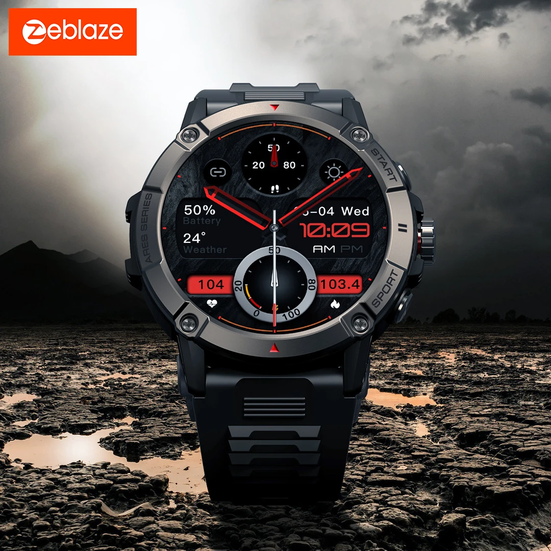 Rugged Voice Calling Smartwatch Zeblaze Ares 3 Sports Smart Watch Bluetooth 5.1 Health Monitor Monitoraggio Attività Smartwatch
