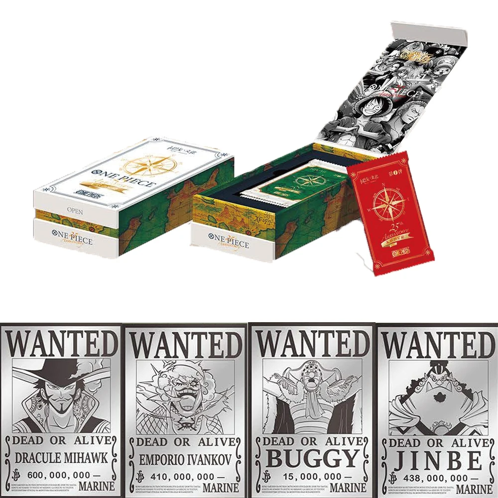 Genuine One Piece Cards 25Th Anniversary Limited Collection Personaggio Avatar Reliefs Cards Table Toys Regalo Di Natale Per Ragazzi