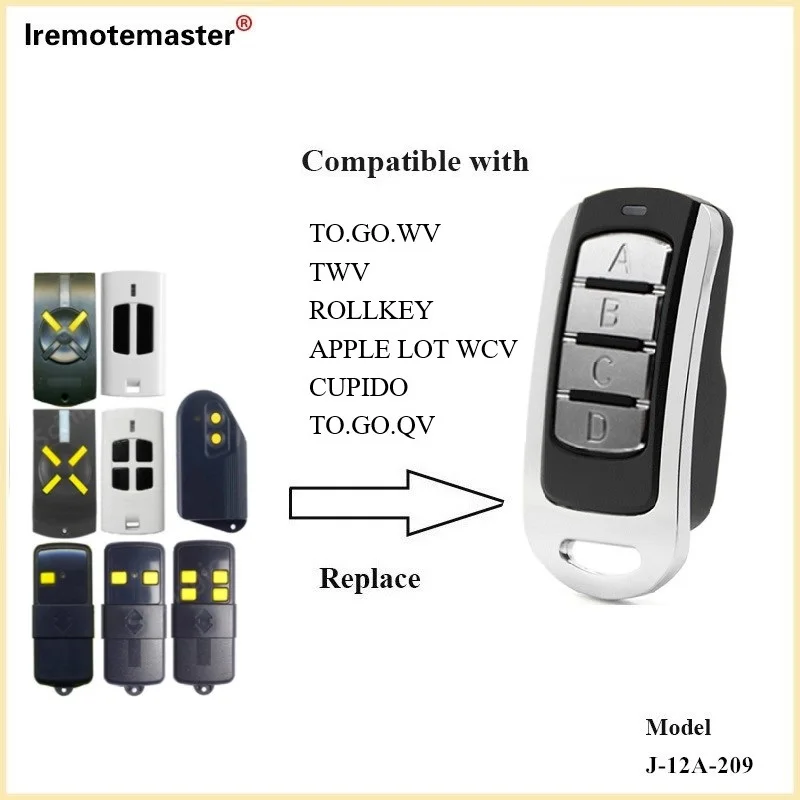 Per To.Go Multifrequency Garage Door Telecomando Garage Gate Opener Fixed & Rolling Code