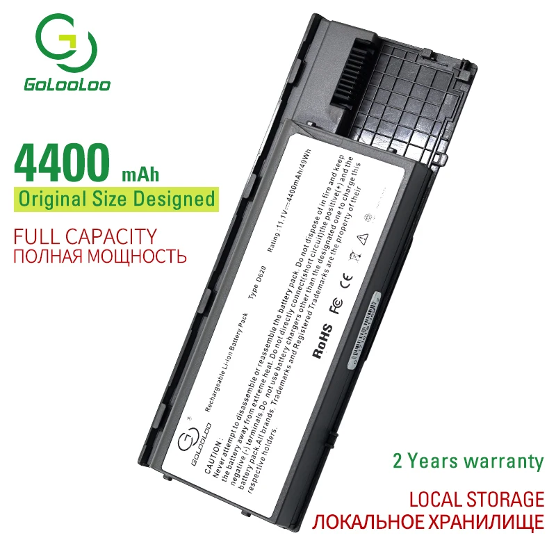 Golooloo 11.1V 6 Celle Batteria Del Computer Portatile Per Dell Latitude D620 D630 D630C D631 Uma/Atg/Xfr D620 Atg Precisione M2300 0Gd775 0Gd787