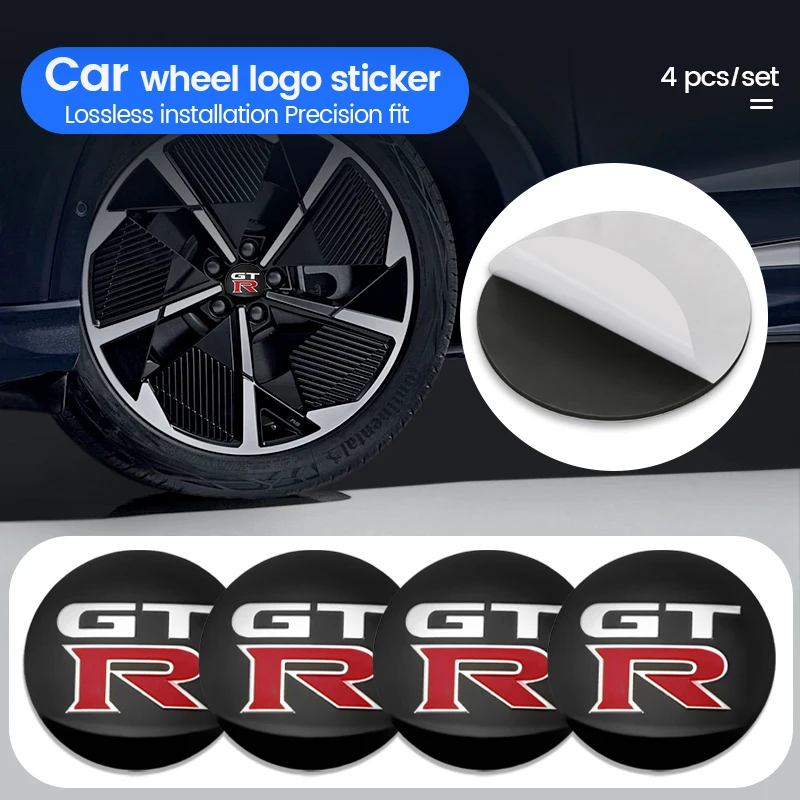 4Pcs 56Mm Car Styling Wheel Hub Cap Badge Stickers Per Nissan Almera Qashqai Gtr Tiida Teana Juke Xtrail Nismo Accessori Per Auto