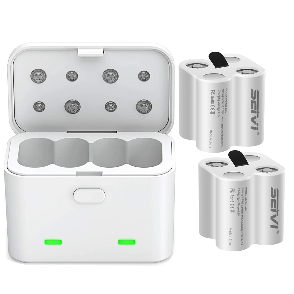 Confezione Da 2 Con Caricabatterie Per Batteria Ricaricabile Arlo Compatibile Con Telecamera Di Sicurezza Wireless Arlo (Vmk3200/Vmc3030/Vms3330/3430)