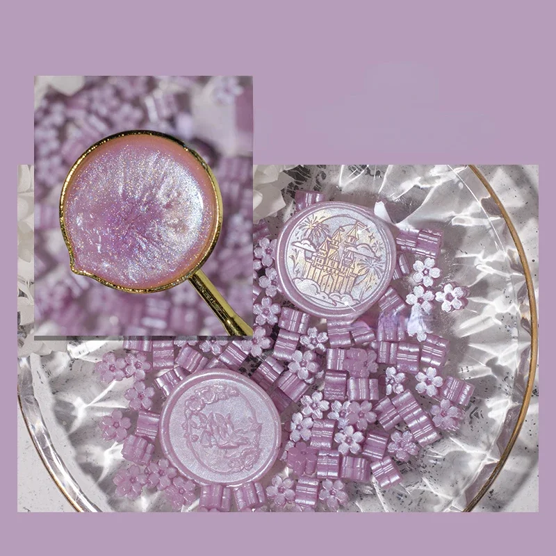 Particelle Di Cera Sigillante Di Fiori Di Ciliegio Serie Aurora Bellissimo Materiale Di Cera Perlescente Sigillo Regalo Di Invito Per Biglietti Di Aug