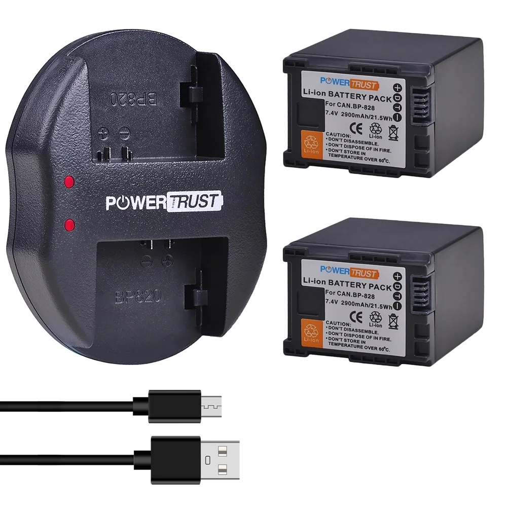 Bp-828 Caricabatteria E Caricabatterie Usb Per Canon Vixia Hf G50/ G60, Xa40, Xa50, Gx10, Hfg20, Hf G21,Hfg30,Hfm301,Hfm41 Xf400 Xf405
