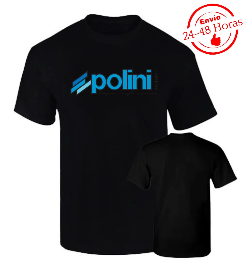 T-Shirt Premium Polini Moto Moto Tuning Engine Black Print Cotton 190Grs Unisex