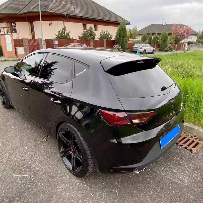 Per Seat Leon Mk3 5F 2012-2020 Hatchback Car Rear Roof Lip Spoiler Extension Rear Trunk Roof Lip Cap Spoiler Wing Bodykit Tuning