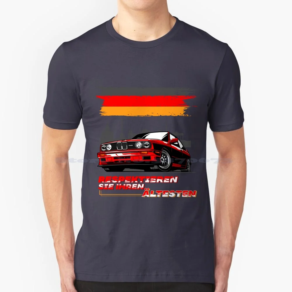 Rot E30 M3 T Shirt 100% Cotone Tee E30 Motore Bavarese Bavarese Autowerk Europian Car Classic Car Bimmer Tuner Alpina M3 Tuning