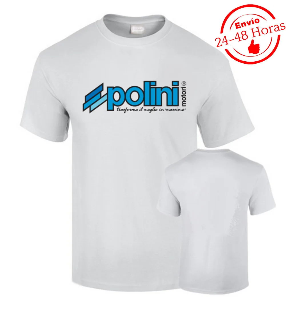 T-Shirt Premium Polini Moto Moto Tuning Engine White Print Cotton 190Grs Unisex