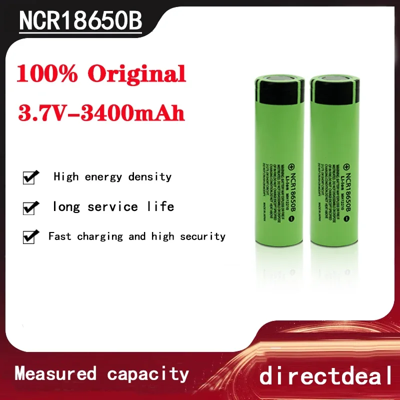 Batterie Litio 18650 3.7V 3400Mah Batteria Ricaricabile Al Litio Per Batterie Torcia Batteria 18650 Ricaricabile Litio 34B