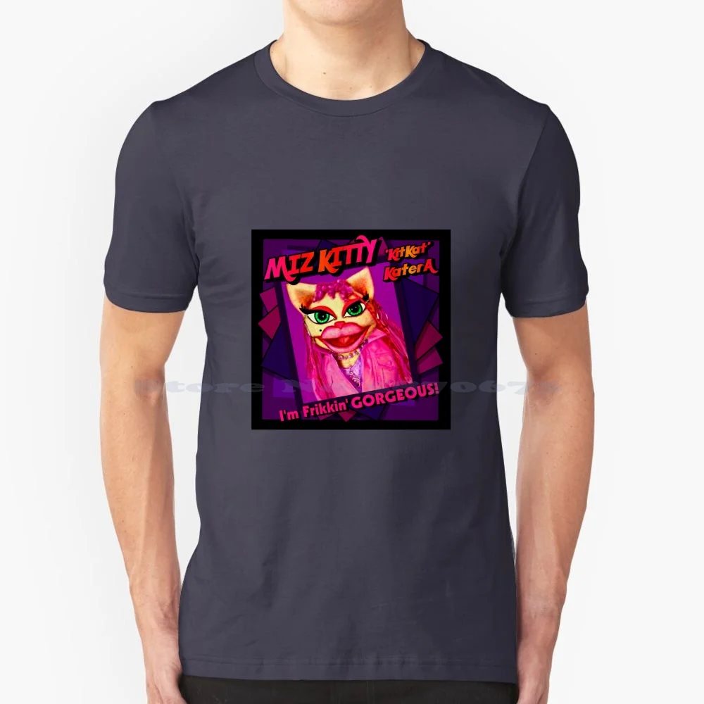 Miz Kitty Kit Kat Katera! By Sotero T Shirt 100% Cotone Tee Cat Puppet Kit Kat Sassy Puerto Rican Nyc Comedy Bodega Cat Pop
