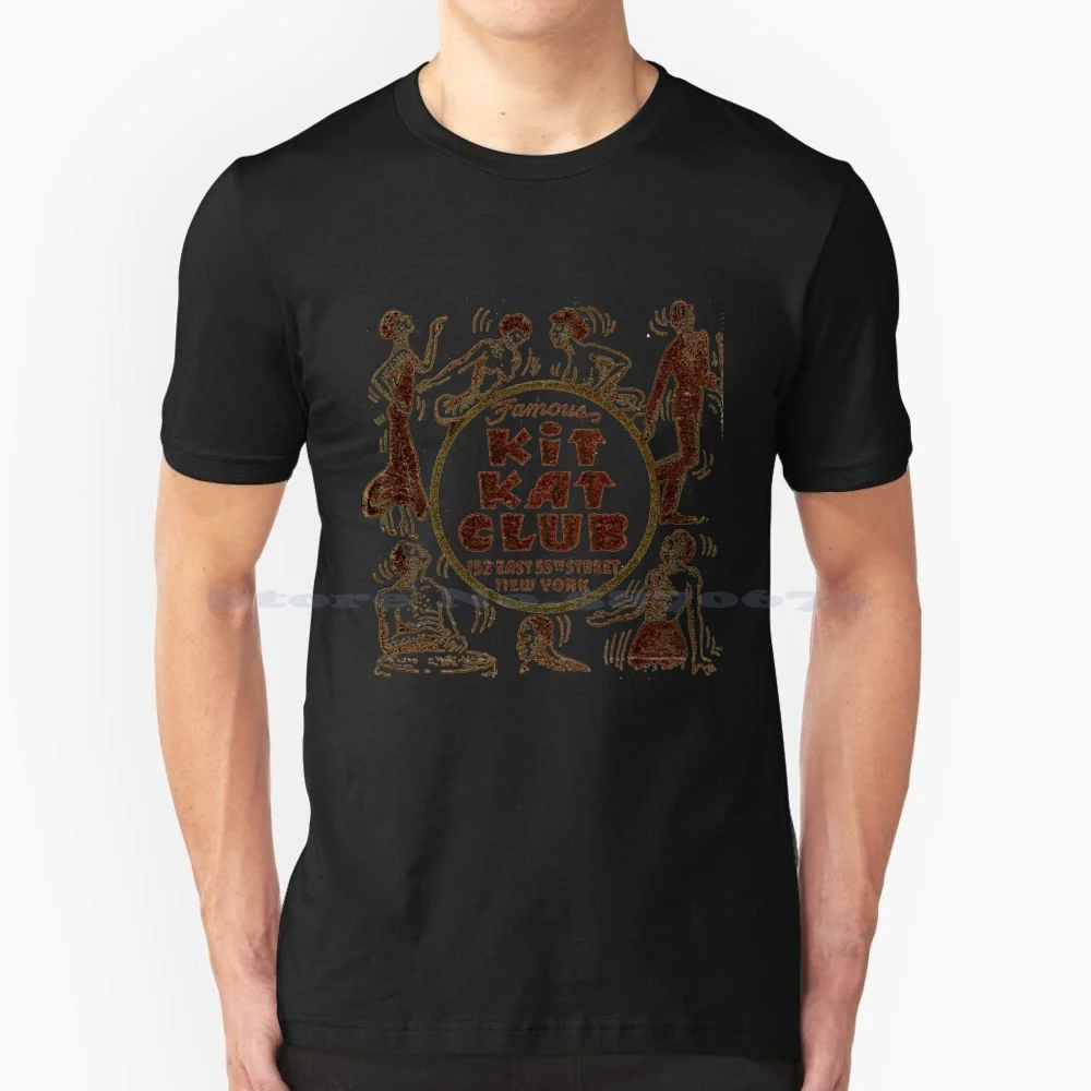 Vintage Famous Kit Kat Club-Jazz Age-New York , New York T Shirt 100% Cotone Tee Retro Cocktail Vintage Tahiti Polinesiano