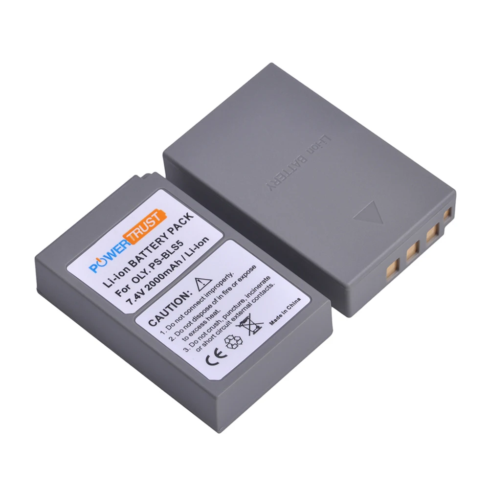 Powertrust Ps-Bls5 Batteria Per Olympus Bls-5 Bls-50 Ps-Bls5 E Olympus Om-D E-M10, E-Pl2 Penna Pl5 Pl6 Pl7 Pm2, Stilo 1