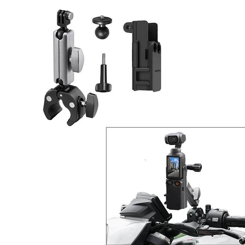 Supporto Per Moto Sportivo Clip Per Maniglia Clip Fissa Cornice Adattatore Cardanico Per Dji Osmo Pocket 3 /Pocket 2 1 Gopro Action Camera