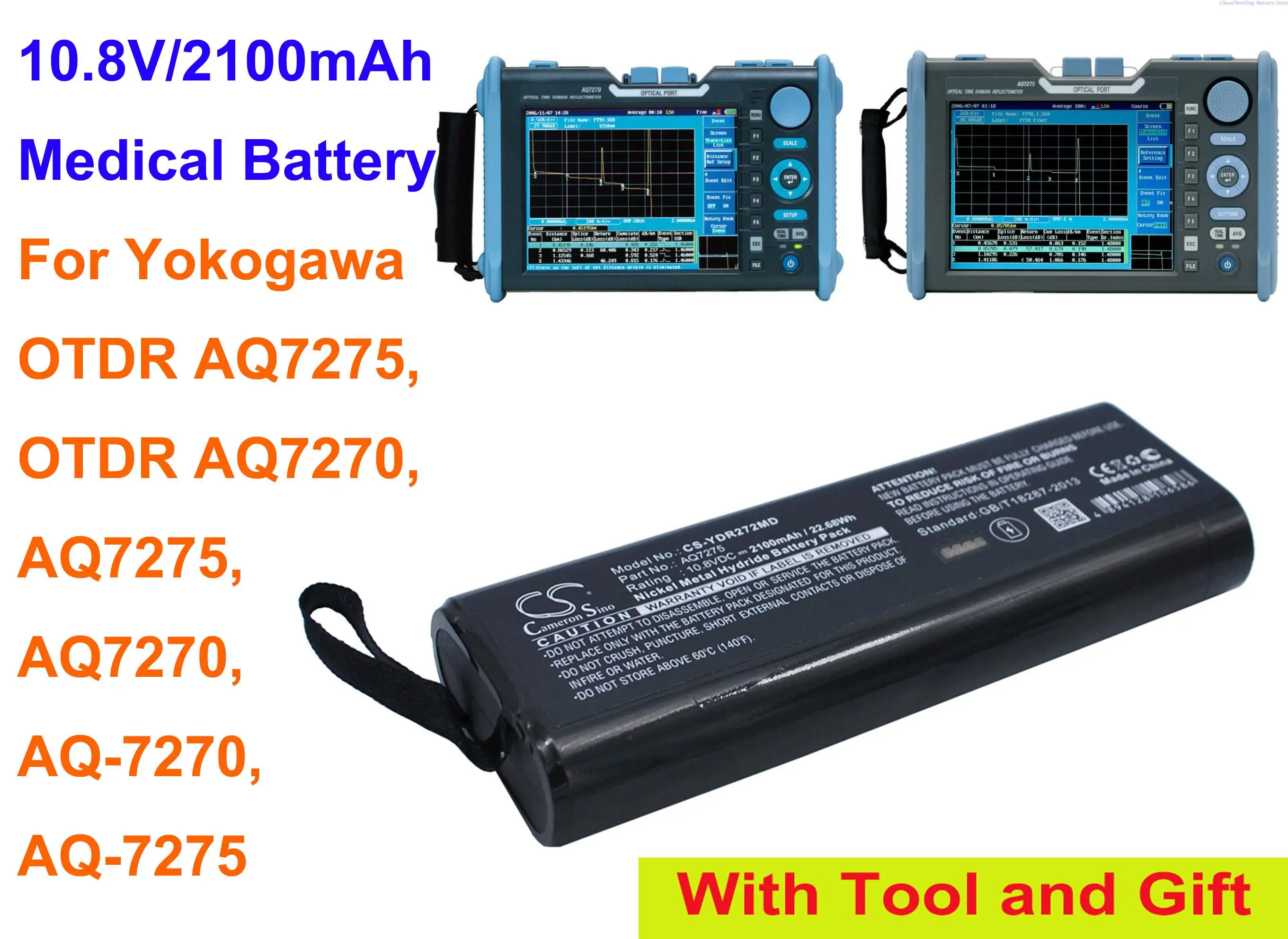 Batteria Greenbattey 2100Mah Per Yokogawa Otdr Aq7275, Otdr Aq7270, Aq-7270, Aq7275, Aq-7275, Aq7270