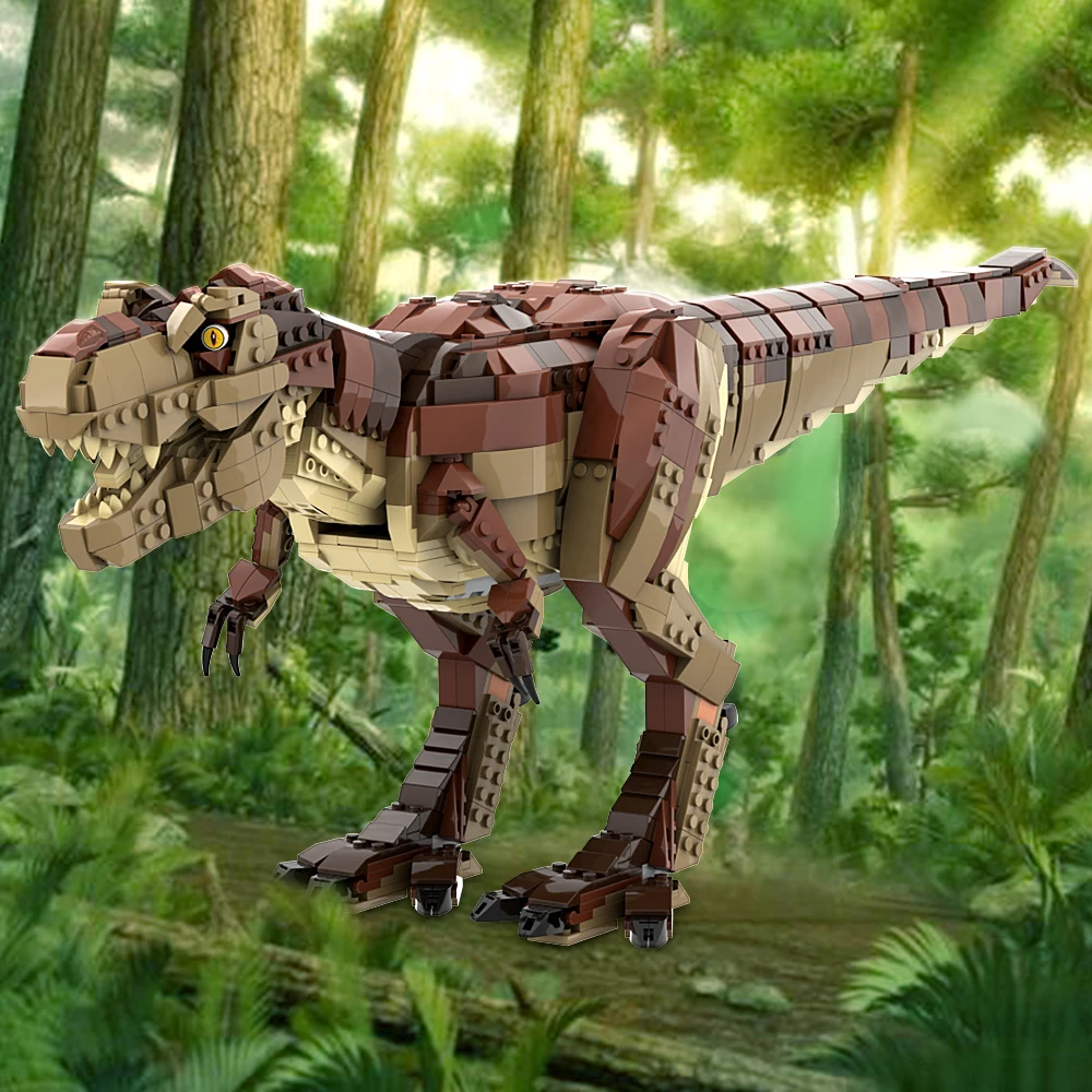 Moc T. Rex Redesign Dinosaur Building Blocks Set Dinosaur Tyrannosaurus Rex Stegosaurus Action Model Bricks Toy For Gift