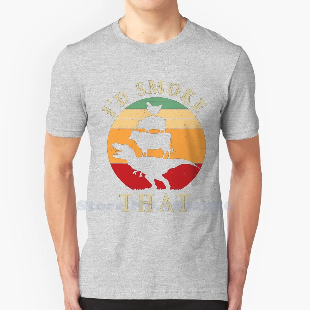 E'D Smoke That Perfect Pitmaster Gift Carne Grigliare Barbecue Affumicatore Di Carne T - Rex T-Shirt 100% Cotone Di Alta Qualità