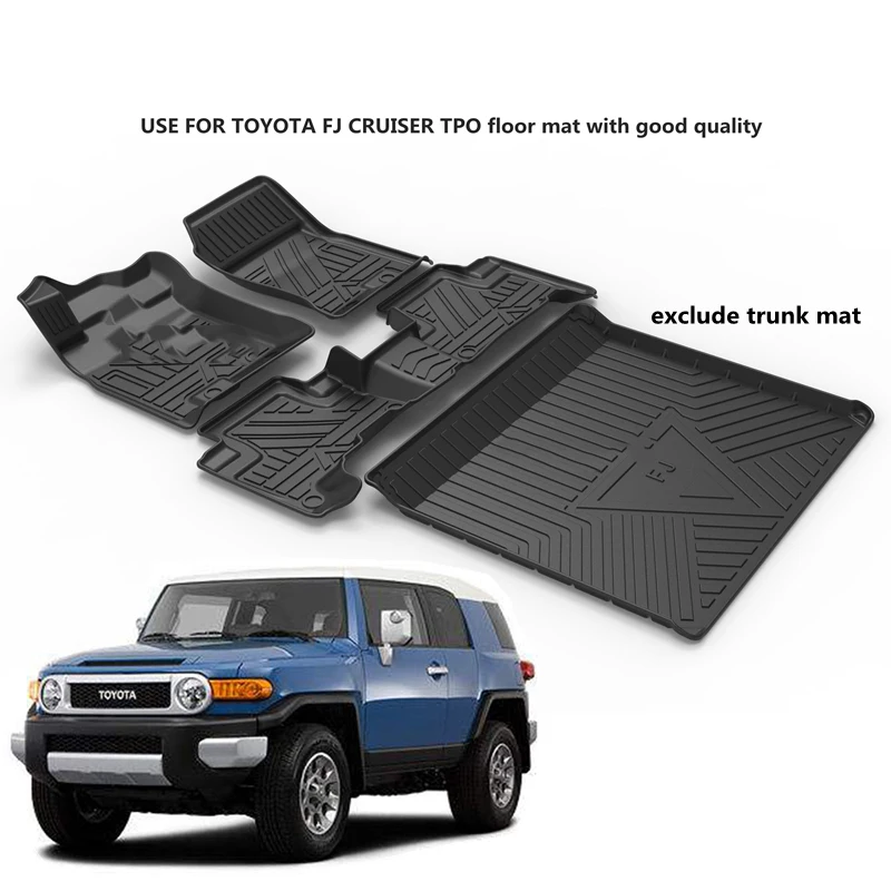Utilizzare Per Toyota Fj Cruiser Custom Car All-Weather Tpo Floor Foot Mat Set Completo Trim Per Adattarsi A Fj Cruiser Tappetino Impermeabile