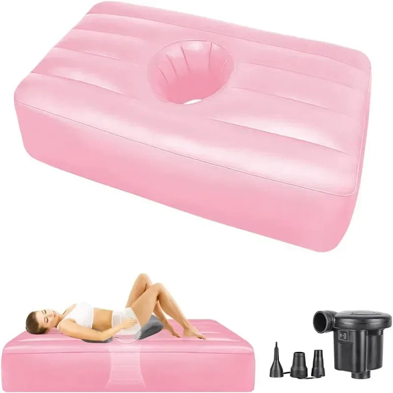Materasso Da Letto Gonfiabile Con Foro Per Dormire Dopo Il Recupero Della Chirurgia Del Culo, Materasso Morbido Per Il Recupero Del Culo, Rosa, Nero