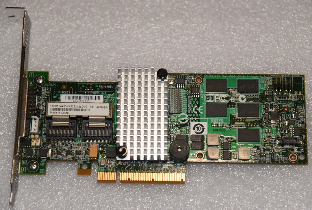 Lsi Megaraid Sas 9260-8I Lsi00202 Ibm M5015 512Mb Di Cache 6Gb Raid0.1.5 Pci-E 2.0 Scheda Controller X8 Con Cavo Sata 2 Pc