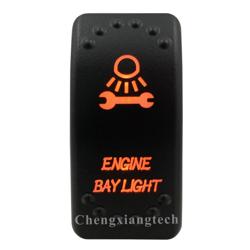 Led Arancione-Interruttore A Bilanciere-Accensione Laser-Luce Vano Motore-Per Auto Carling Arb Tipo Narva 4X4-Impermeabile Ip68