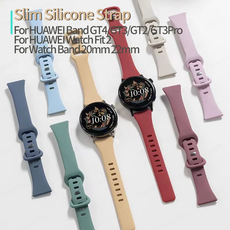 Cinturino In Silicone Morbido Per Huawei Watch Fit 2 Cinturino Di Ricambio Per Huawei Watch Gt 4 46Mm Correa Sport Watchband 20Mm 22Mm