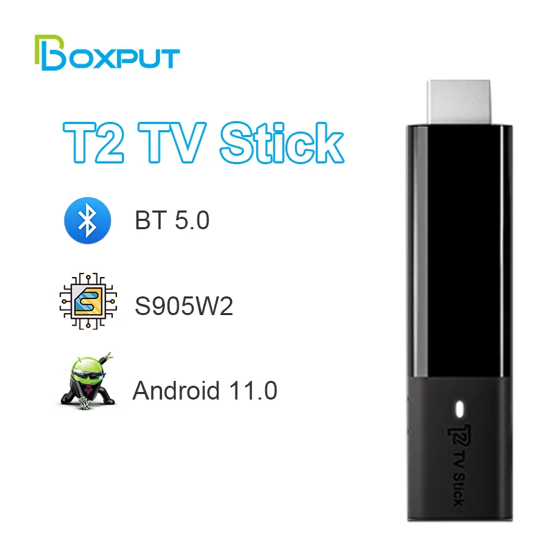 T2 Tv Stick 4K S905W2 Bluetooth 5.0 Android 11.0 Smart Tv Stick 2.4G Wifi 2G 8G Tv Box