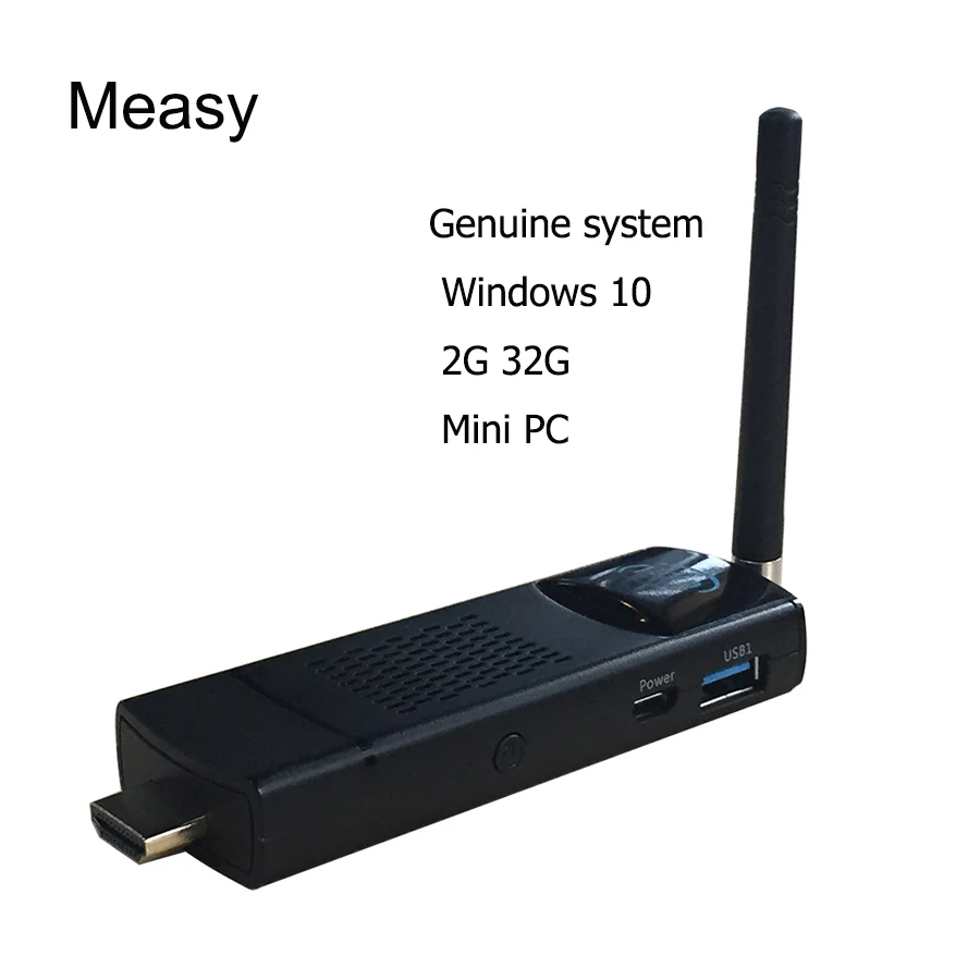 Measy T8C Windows 10 Os Z8300 4 Core 1.84Ghz Mini Pc 2G 32G H.265 1080P Hd Tv Stick Media Streaming Player Mini Smart Tv Dongle