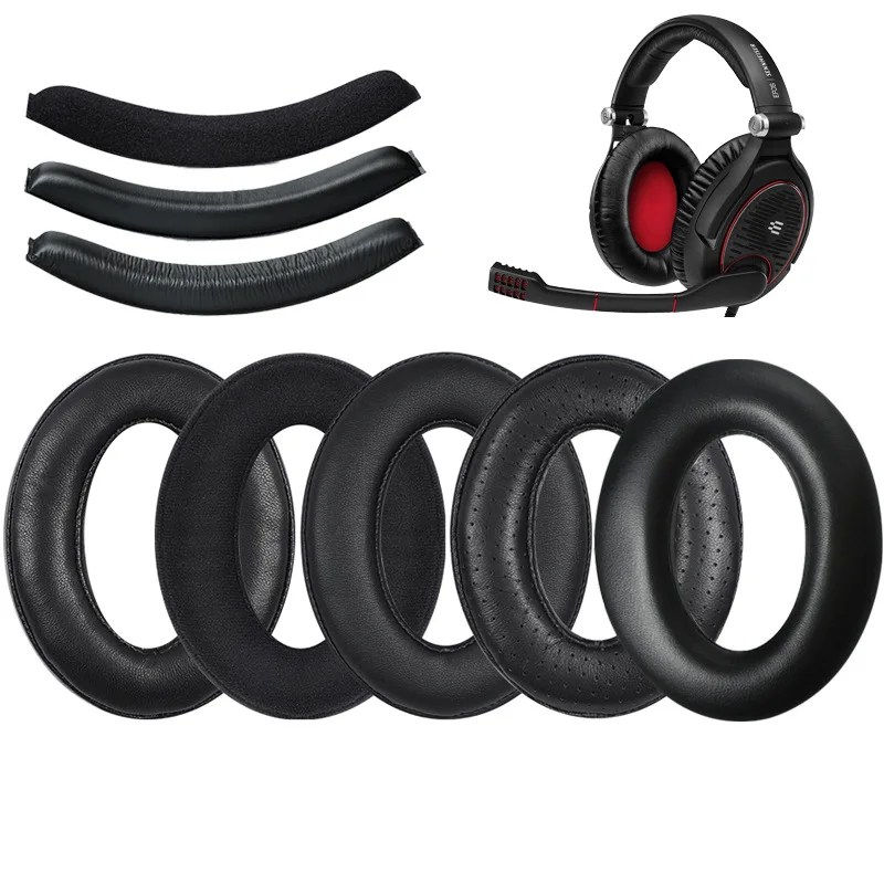 For Sennheiser G4Me Zero Game One Hd380 Pro Pc350 Pxc350 Pxc450 Ear Muff Sponge Leather Sleeve Head Beam Pad Earpads Accessories