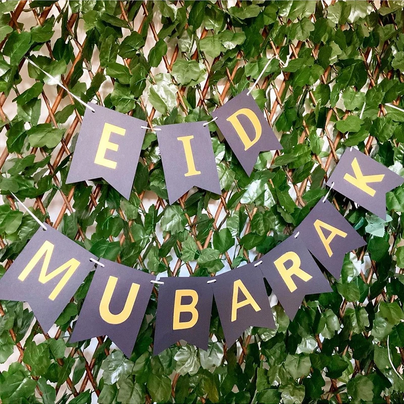Black Gold Eid Mubarak Decoration Balloon Islamic Muslim Ramadan Home Party Backdrop Diy Decor Banner Eid Al Adha Moon Star Ball