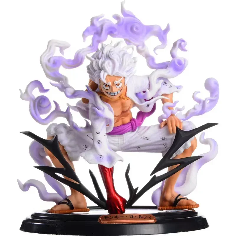 Bandai One Piece Gear 5 Rufy Figure Action Figure Flying Squat Nica Lufei Decoration Model Sun God Fifth Gear Lufei Box Gift