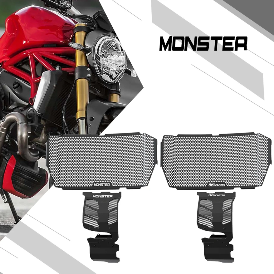 Per Ducati Monster 821 2013-2018 Monster 821 Stealth 2019 2020 Set Di Protezioni Per Radiatore E Motore Per Moto Monster 821/Stripe/Dark