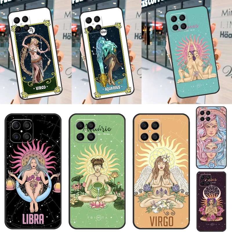 Oroscopo Astrologia Virgo Queens Case Per Huawei P40 Lite P20 P30 P60 P Smart Z Nova 9 Honor X8 X9A 50 70 Magic 5 Pro Cover