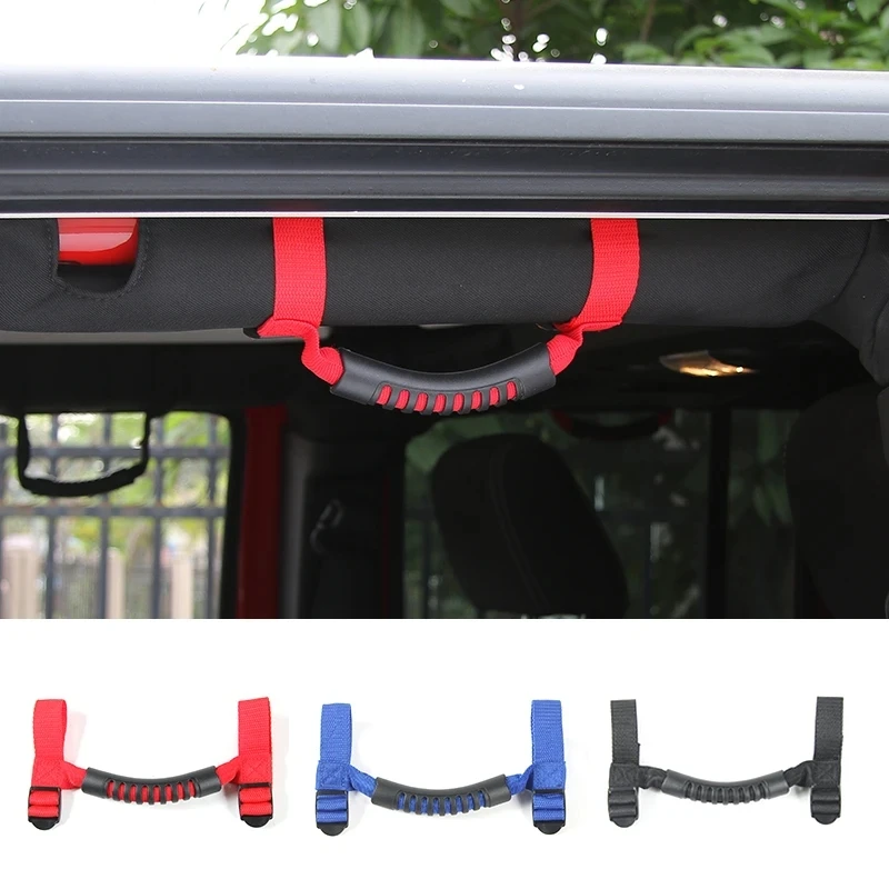 Sansour Oxford Fabric Car Interior Bracciolo Roll Bar Mount Maniglia Laterale Per Jeep Wrangler Tj Cj Yj Jk Jl Car Styling