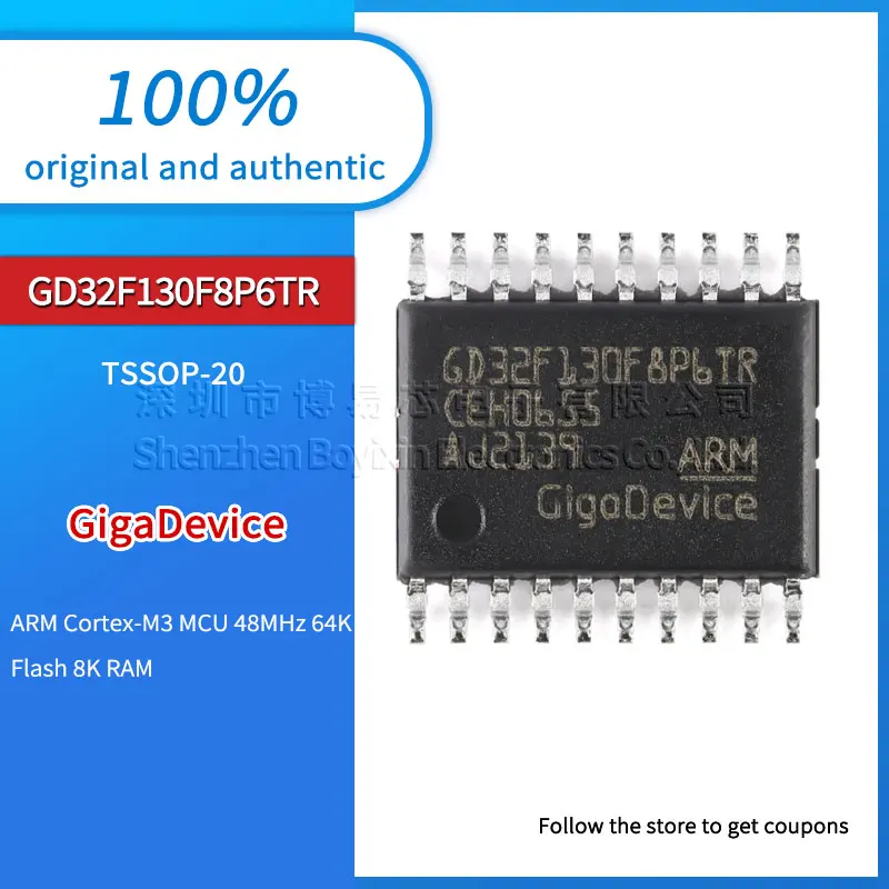 Original Gd32F130F8P6Tr Tssop-20 Arm Cortex-M3 32-Bit Microcontroller-Mcu