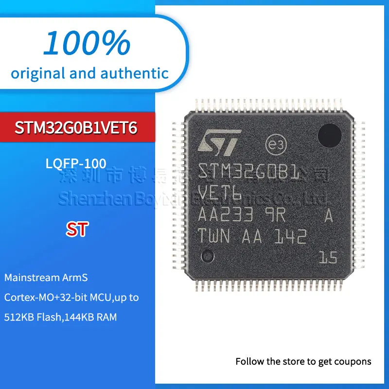 Original Stm32G0B1Vet6 Lqfp-100 Arm Cortex-M0+ 32-Bit Microcontroller-Mcu