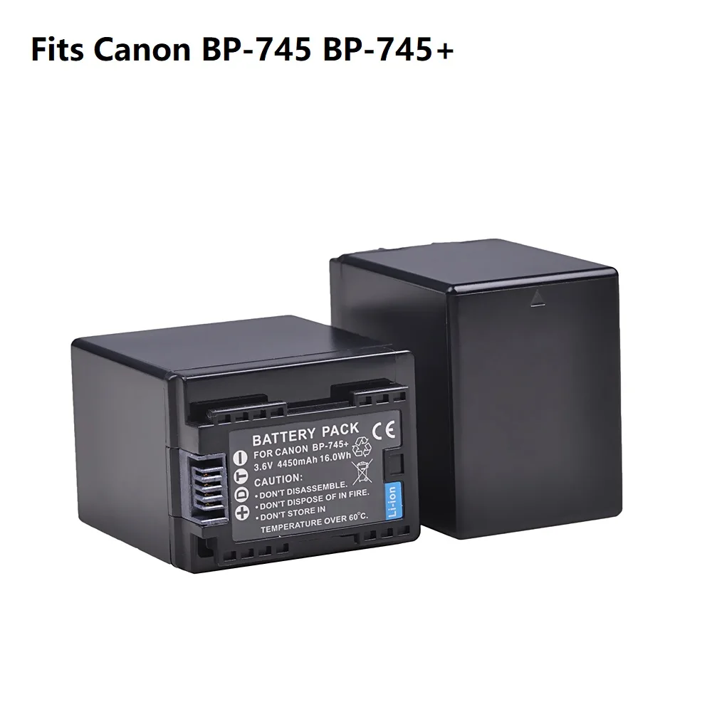 Bp-745 Batteria Per Canon Vixia Hf M52, Legria Hf R36, Vixia Hf M56, Ixia Hf R306 Cg-700, Hf M50