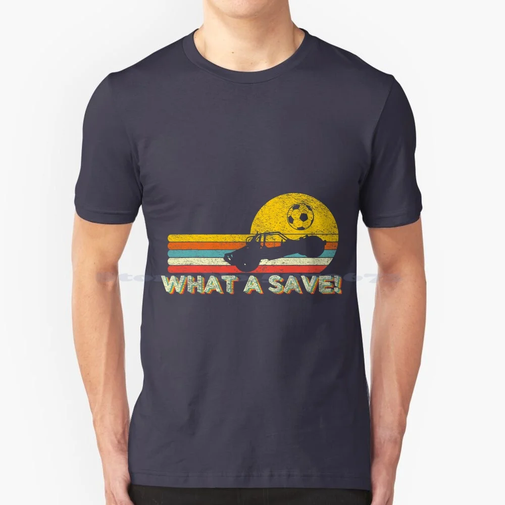 What A Save Vintage Retro Rocket T Shirt 100% Cotone Tee Soccer Football Vintage Football Rocket Football League Football Save