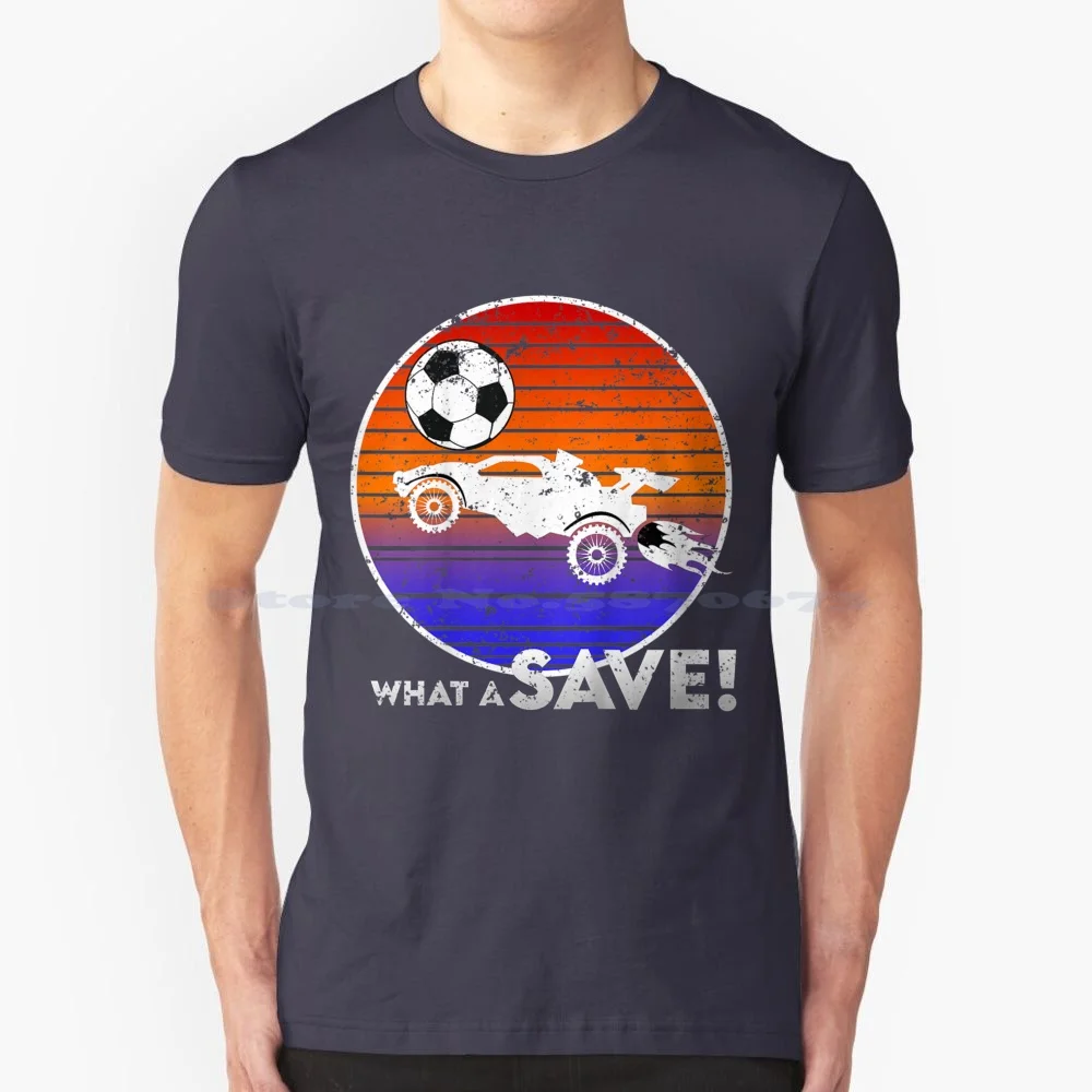 Kids Retro Style Rocket Rc Soccer Car League Gamer What A Save T Shirt 100% Cotton Tee Kids Retro Style Rocket Rc Soccer Car