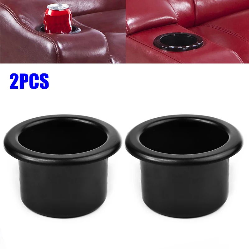 2 Pcs Car Cup Water Drink Holder Incasso Misura Per Rv Car Camper Boat Trailer Black Plastic Cup Holder Car Auto Interior Parts