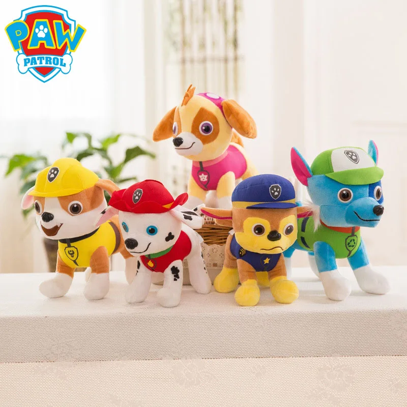 20Cm Paw Patrol Original Plush Doll Chase Marshall Skye Macerie Animali Cane Peluche Ornamenti Per Cuscini Regali Di Compleanno Per Bambini