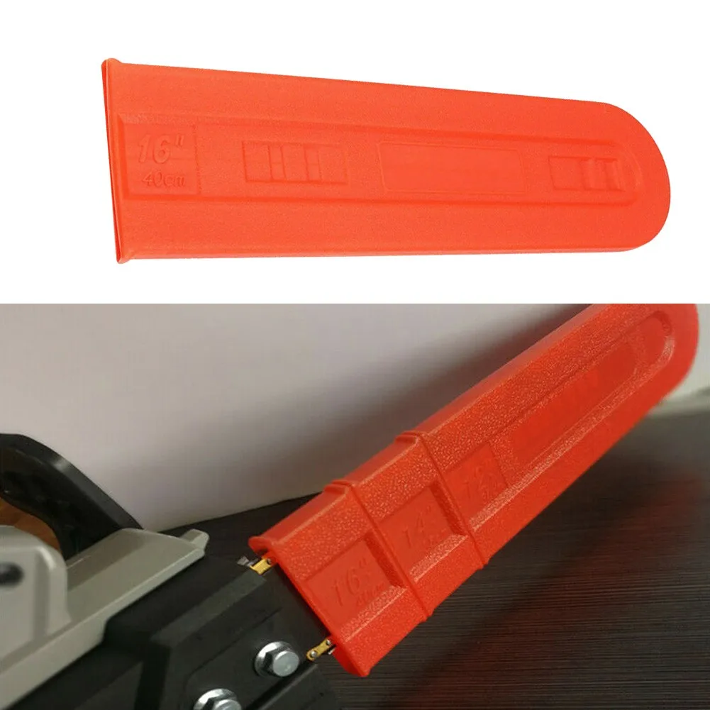 1Pc 16 "Orange Chainsaw Bar Protect Cover Fodero Guard Outdoor Power Equipment Parti Della Motosega Accs Yard Garden Outdoor Living