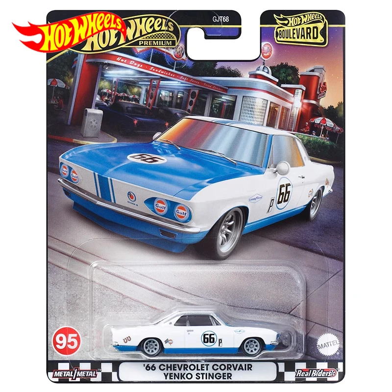 Original Hot Wheels Premium Car Boulevard 66 Chevrolet Corvair Yenko Stinger Toys For Boys 1/64 Diecast Carro Modello In Lega Regalo