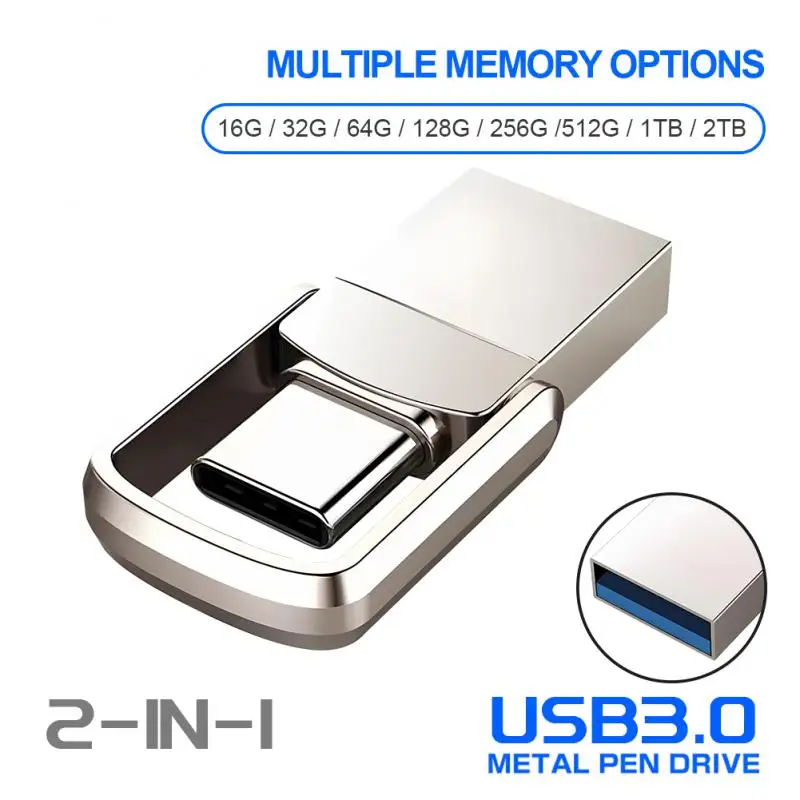 100% Originale Otg Tipo C Usb 3.1 Usb Flash Drive Pendrive 128Gb 512Gb 1Tb 2Tb Pen Drive Per Laptop Pc Media Player Cellulare