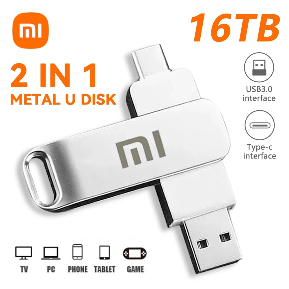 Xiaomi 16Tb Usb 3.0 Pen Drive 8Tb 4Tb Trasferimento Ad Alta Velocità Metallo Ssd Pendrive Cle U Disk Flash Drive Memoria Usb Stick Portatile
