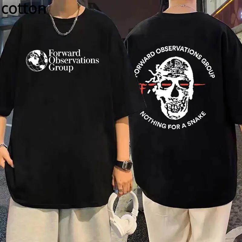 Forward Obents Group No For A Snake Fog Graphic T-Shirt Uomo Donna Fashion Skeleton Vintage Oversize Tees Streetwear